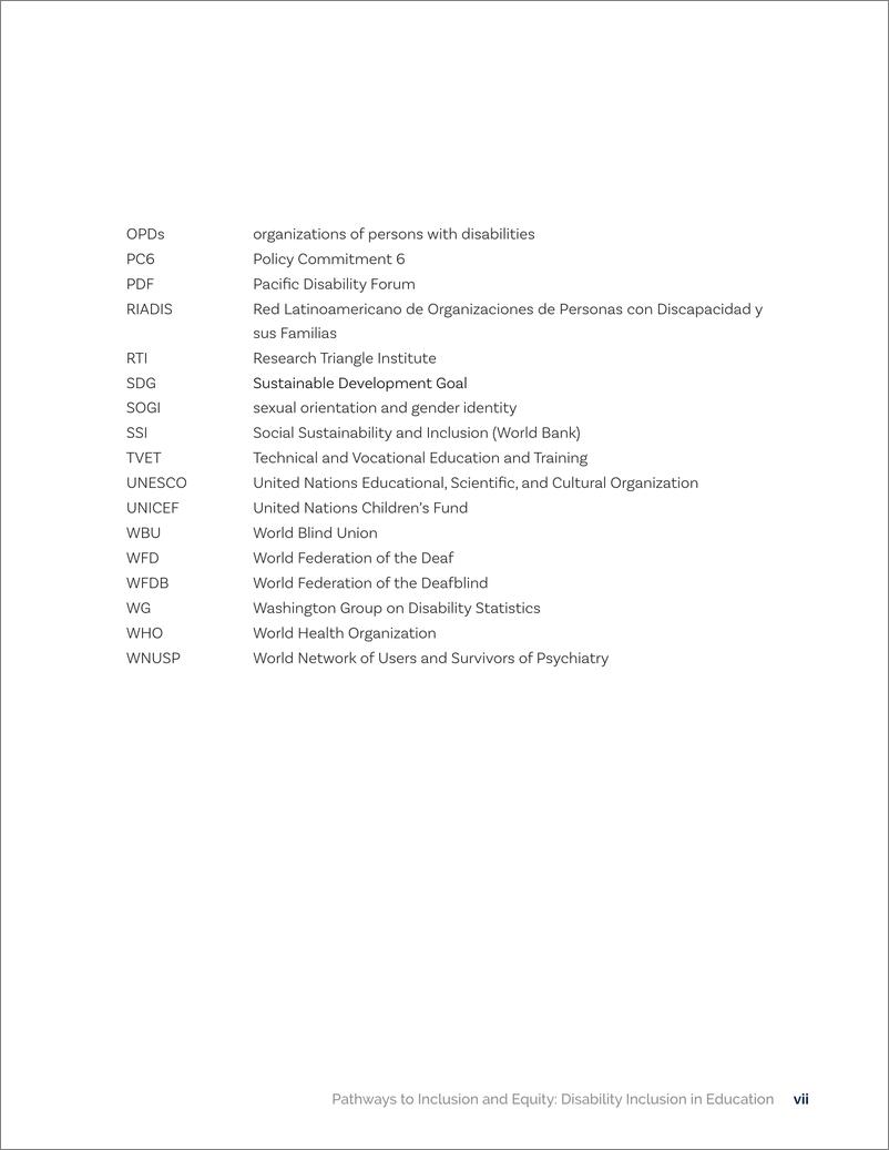 《世界银行-包容与公平之路：教育中的残疾包容——包容性教育方法论文（英）-2024-84页》 - 第7页预览图