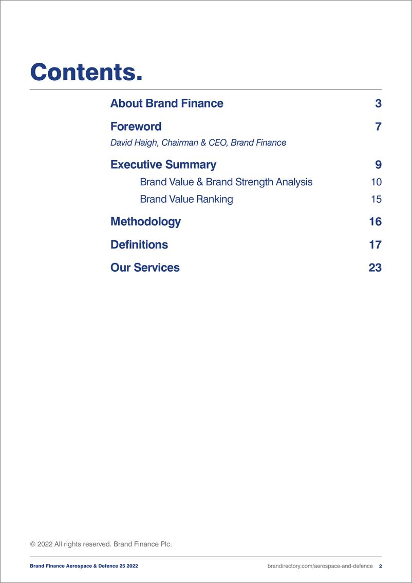 《品牌价值-最具价值和实力的航空和国防25强品牌2022年度报告（英）-2022.7-30页》 - 第3页预览图