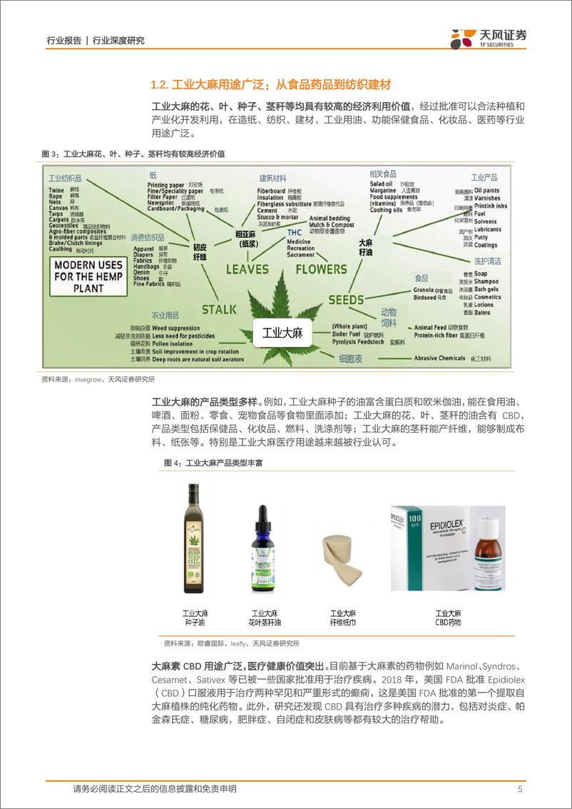 《工业大麻非毒品，发达国家合法化潮流下行业发展强劲！-20190303-天风证券-26页》 - 第6页预览图