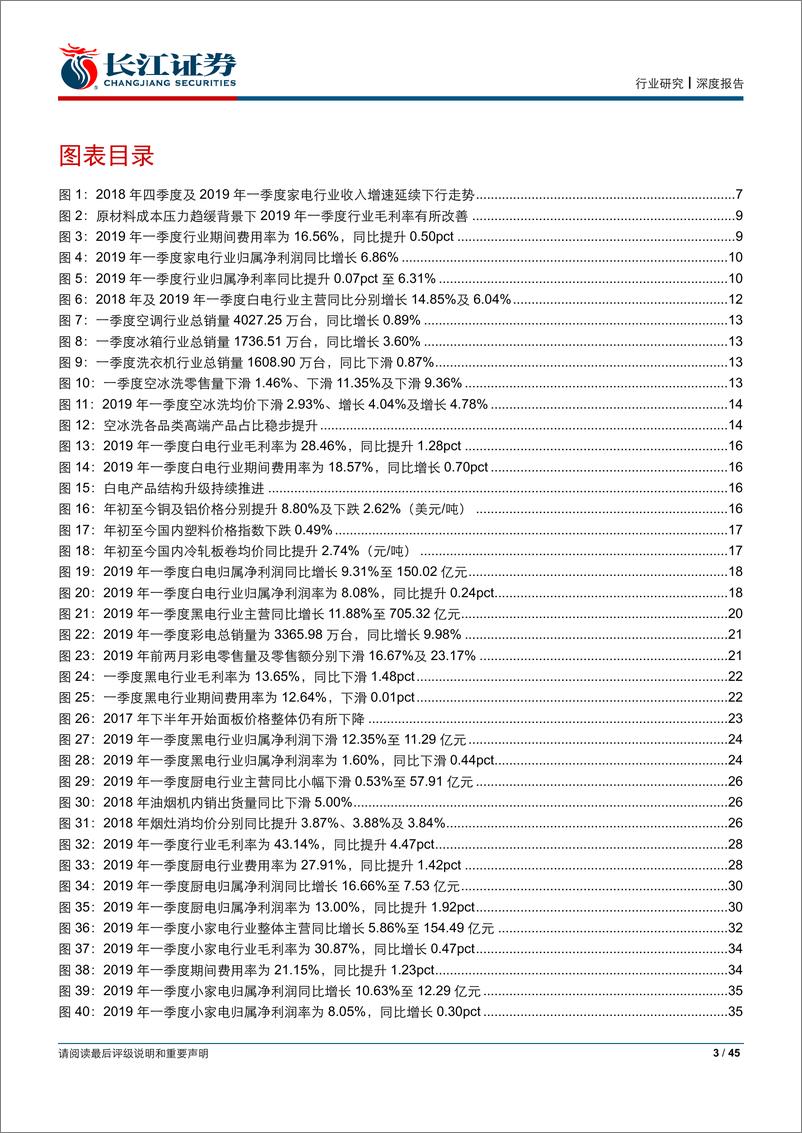 《家用电器行业18年报及19年一季报综述：景气虽有波动，平稳经营如期-20190505-长江证券-45页》 - 第4页预览图