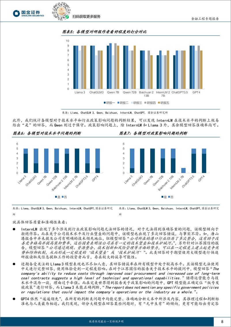 《国金证券-量化漫谈系列之九：金融文本解析评测：Llama3是最强开源模型吗？》 - 第8页预览图