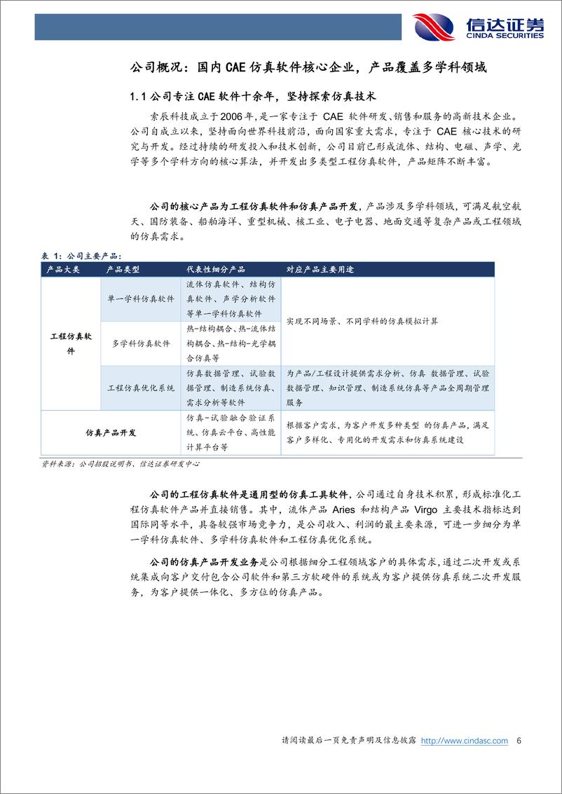 《索辰科技(688507)公司首次覆盖报告：国内CAE龙头，兼具高壁垒与高成长性-241127-信达证券-31页》 - 第6页预览图