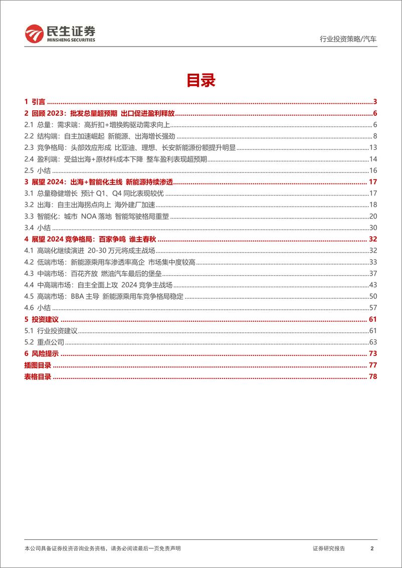 《乘用车整车行业2024年投资策略：智电重塑秩序 自主海阔天空-20240227-民生证券-80页》 - 第2页预览图