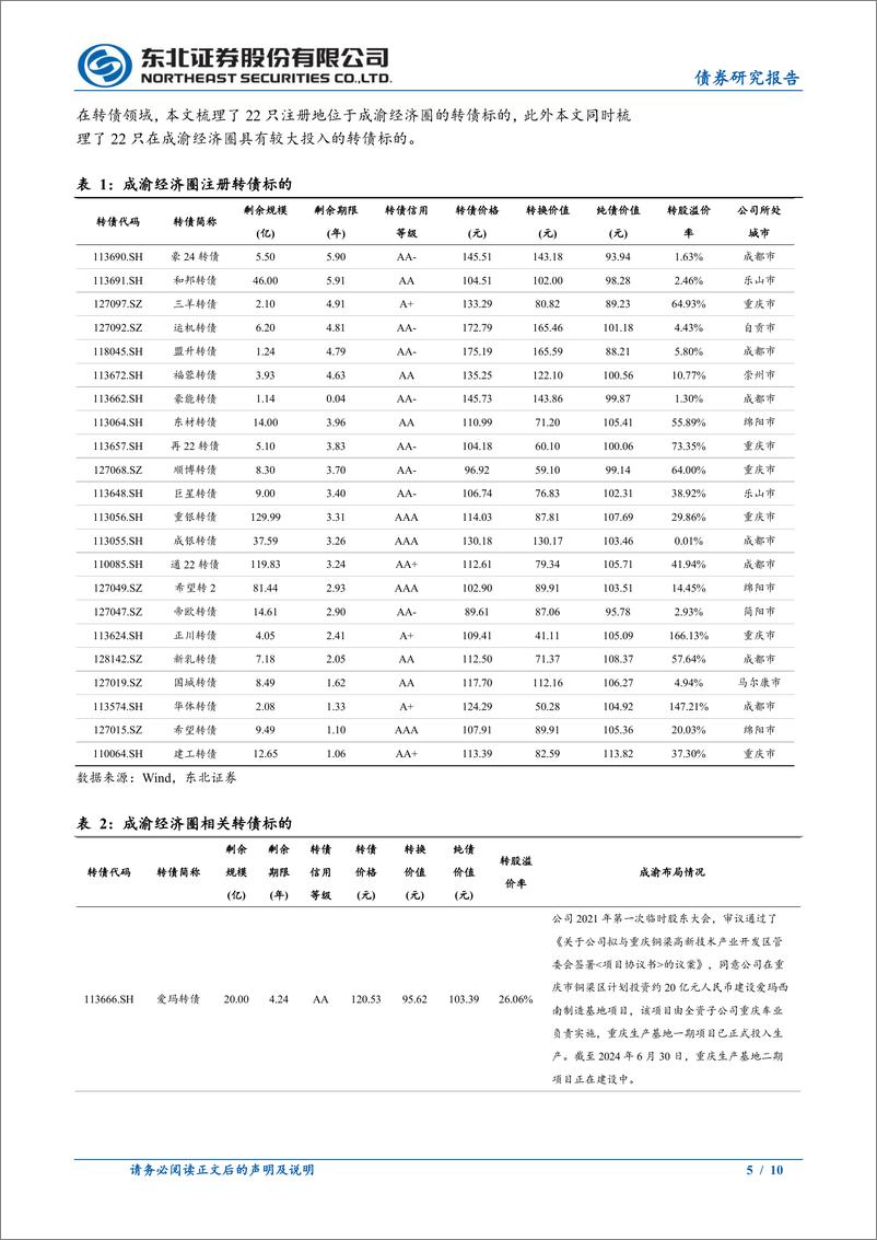 《固收转债专题：成渝经济圈转债梳理-241130-东北证券-10页》 - 第5页预览图