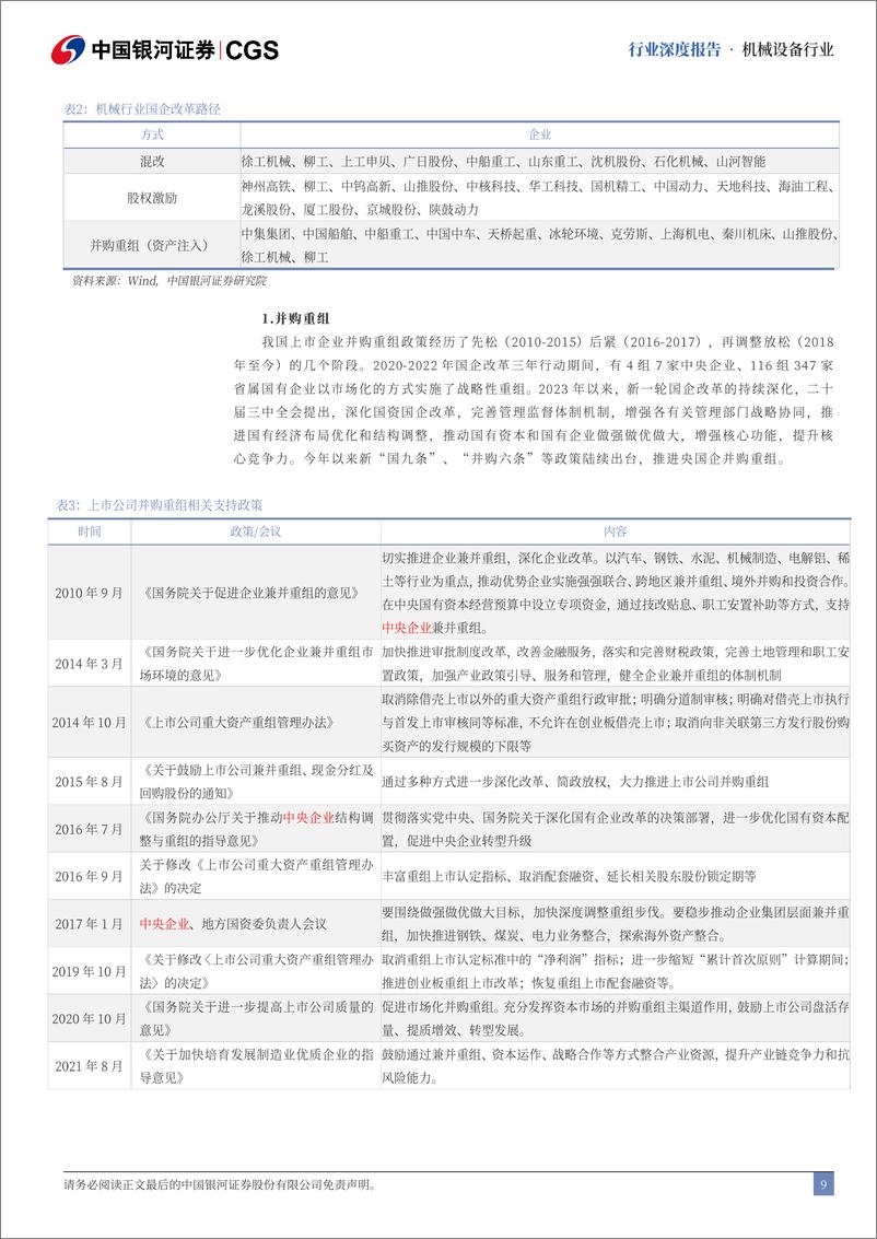 《机械行业央国企引领专题报告：高质发展盈利改善，价值重塑大浪淘金-241118-银河证券-38页》 - 第8页预览图