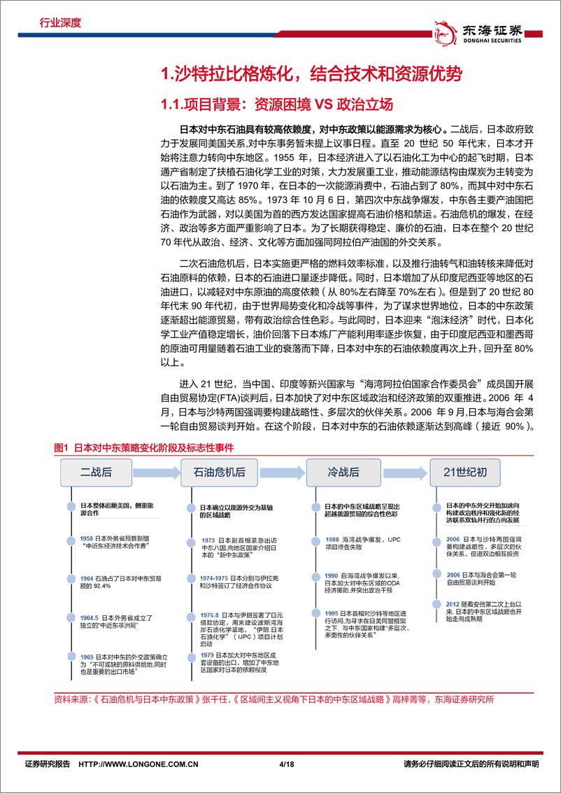 《化工系列研究（十八）：出海研究：从日本住友沙特拉比格炼化项目看我国炼化出海》 - 第4页预览图