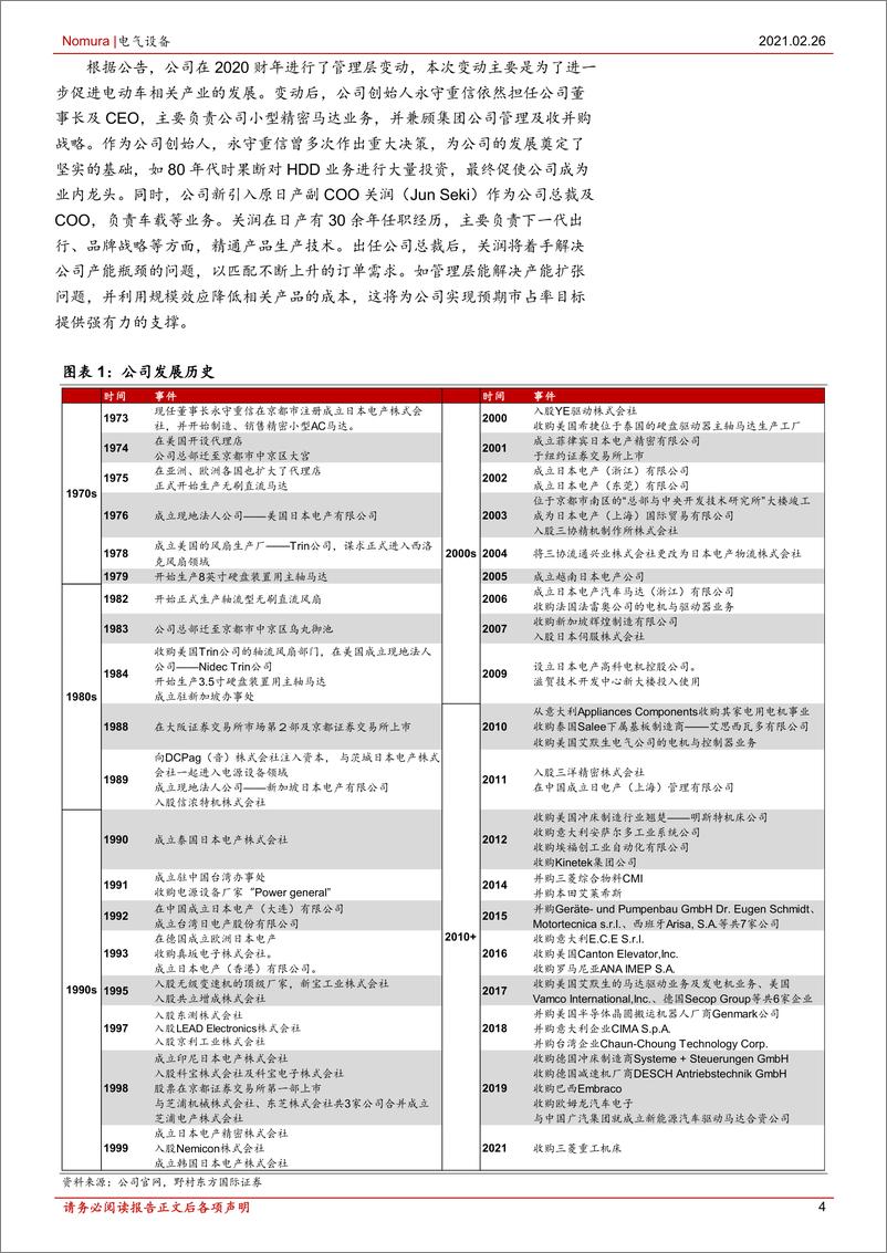 《电气设备行业机器人及自动化系列报告之二：日本电产，知名综合马达制造商-20210226-野村东方国际证券-18页》 - 第4页预览图