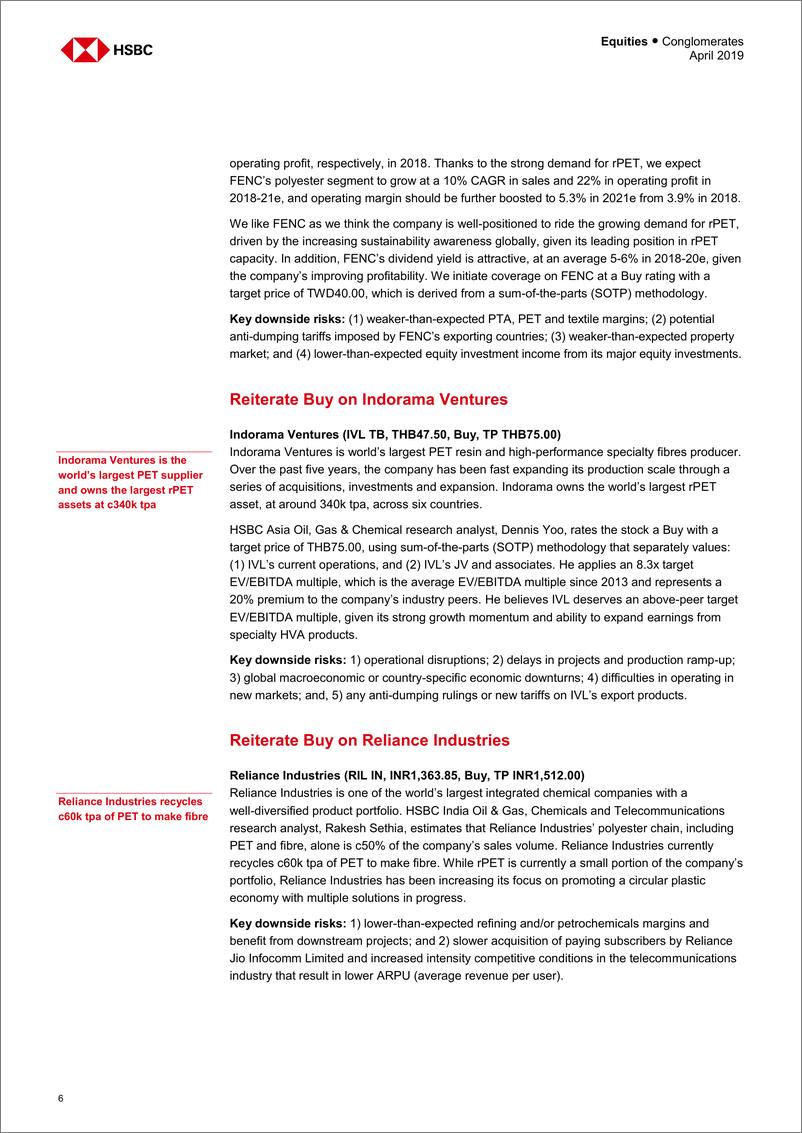 《汇丰银行-亚洲-化工行业-亚洲再生聚酯：在塑料垃圾中挖掘黄金-2019.4-59页》 - 第8页预览图