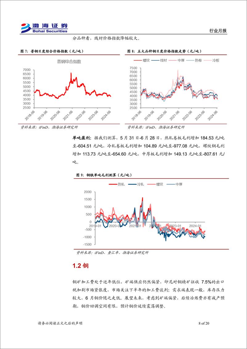 金属行业7月月报：6月价格集体调整，《稀土管理条例》发布-240702-渤海证券-20页 - 第8页预览图