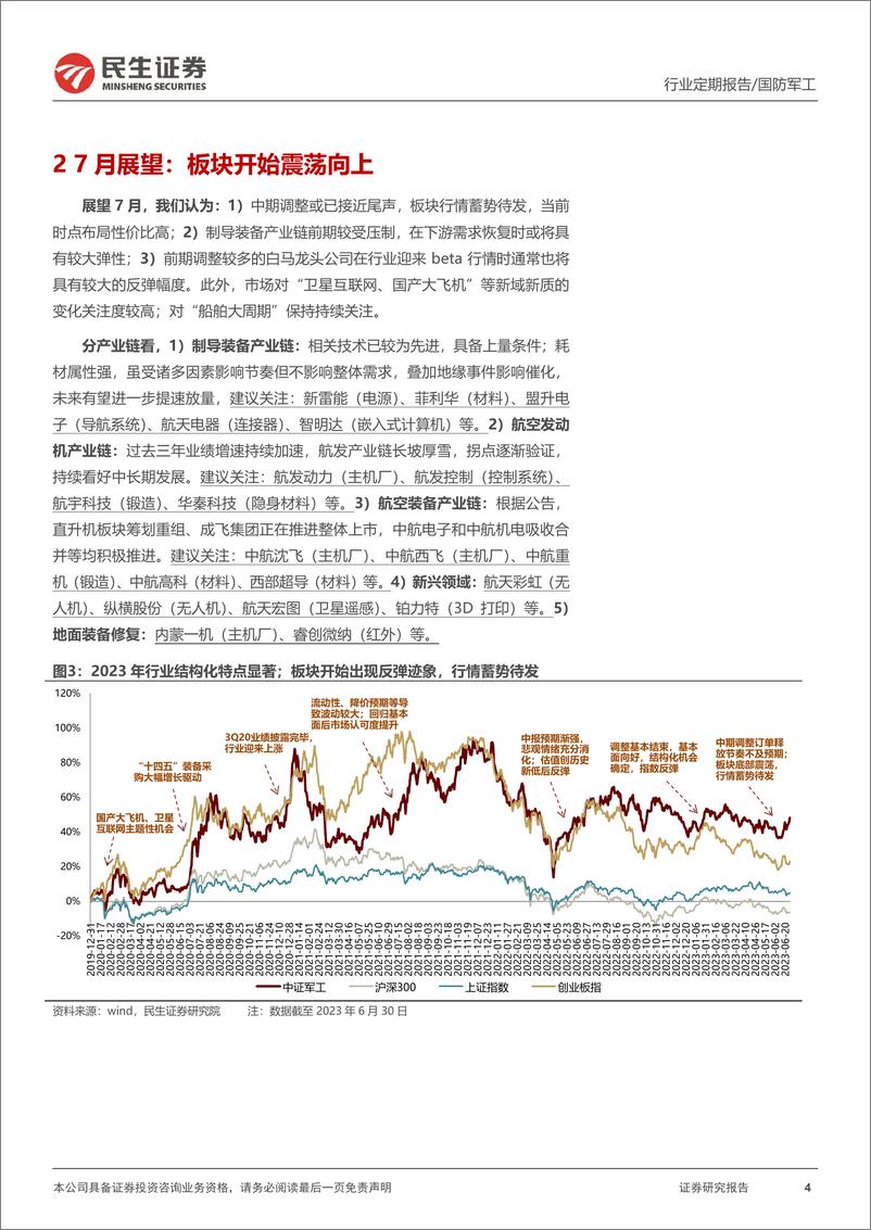 《国防军工行业7月展望报告：方向比节奏重要，“曙光已现”市场关注度提升-20230710-民生证券-16页》 - 第5页预览图