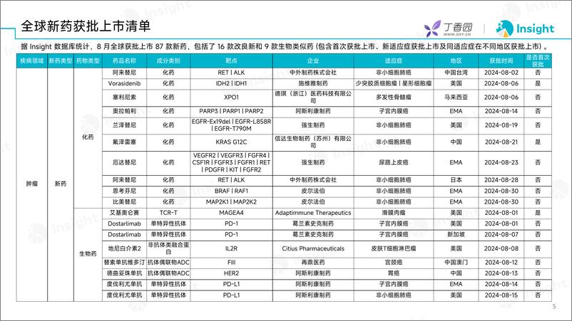 《丁香园_2024年8月全球新药月度报告-数据篇》 - 第4页预览图