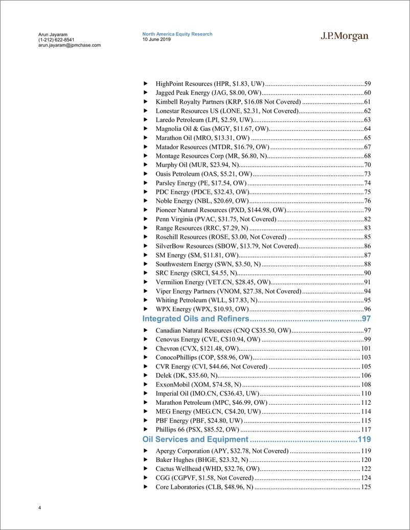 《J.P. 摩根-美股-能源行业-2019年摩根大通能源会议问题库-2019.6.10-182页》 - 第5页预览图