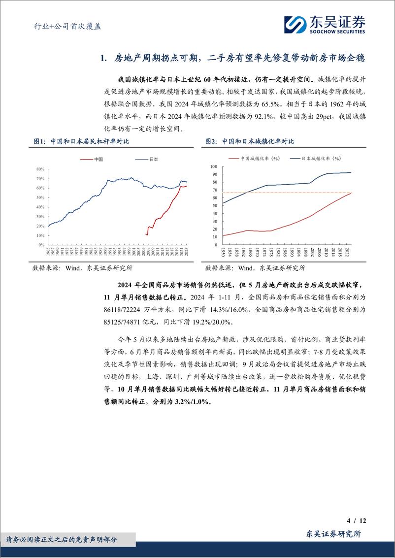 《建筑材料行业%2b公司首次覆盖：房地产周期拐点可期，有望激活建筑设计与地产链需求-东吴证券-241231-21页》 - 第4页预览图