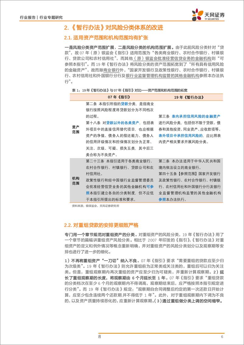 《银行业专题研究：从不良贷款到不良资产，拨备计提压力或升高-20190515-天风证券-15页》 - 第7页预览图