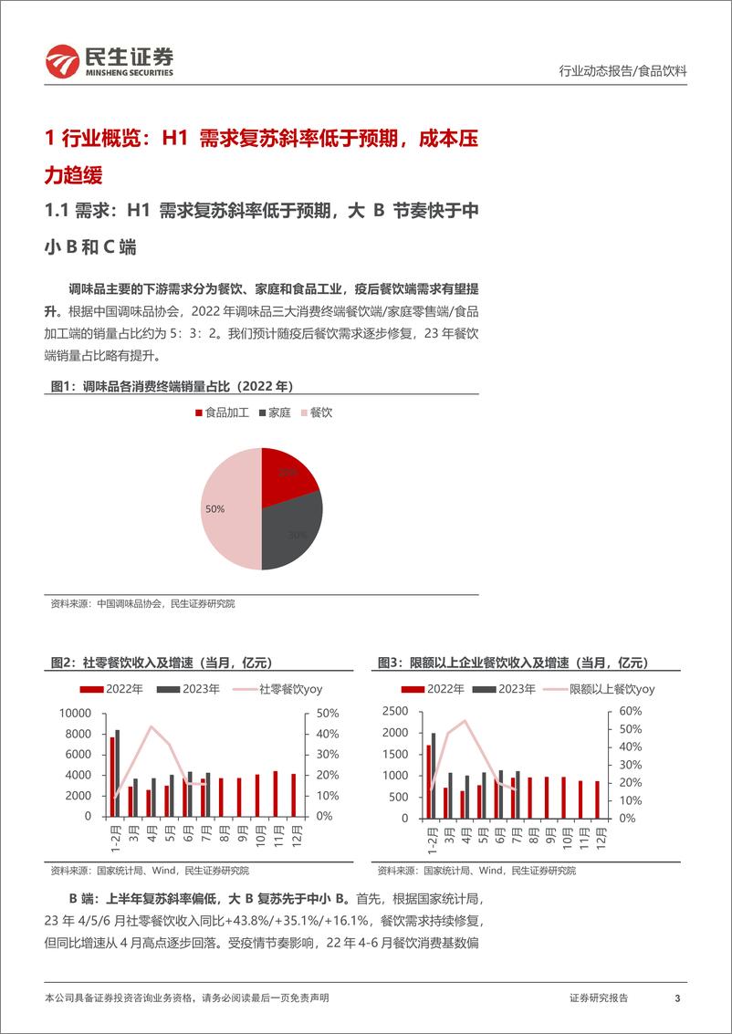 《调味品行业2023年半年报业绩综述：H2需求有望环比改善，关注B端复调成长机会-20230907-民生证券-24页》 - 第4页预览图