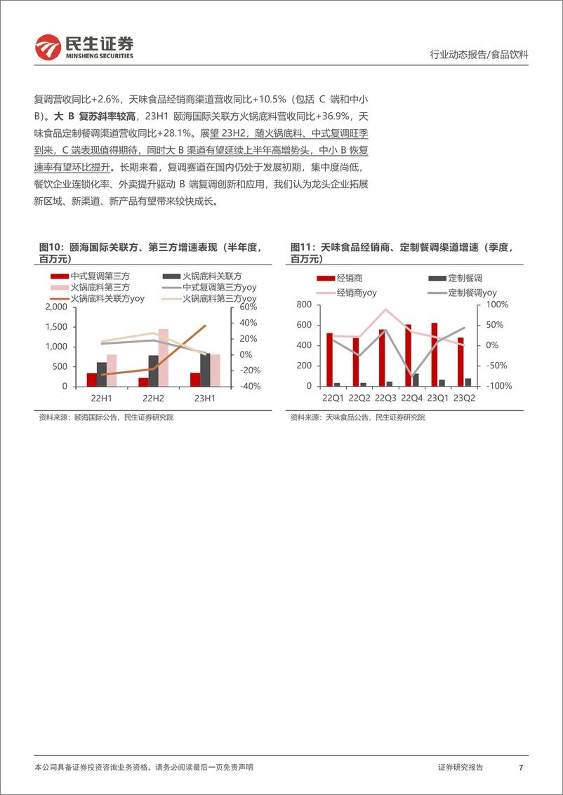 《调味品行业2023年半年报业绩综述：H2需求有望环比改善，关注B端复调成长机会-20230907-民生证券-24页》 - 第8页预览图