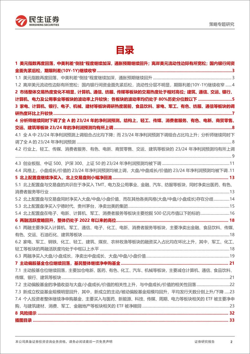 《策略专题研究：资金跟踪系列之六十二，预期的裂痕-20230306-民生证券-35页》 - 第3页预览图