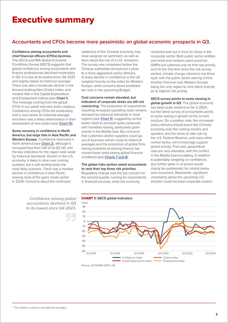 《ACCA-全球经济状况调查：2024年第三季度（英）-10页》 - 第2页预览图