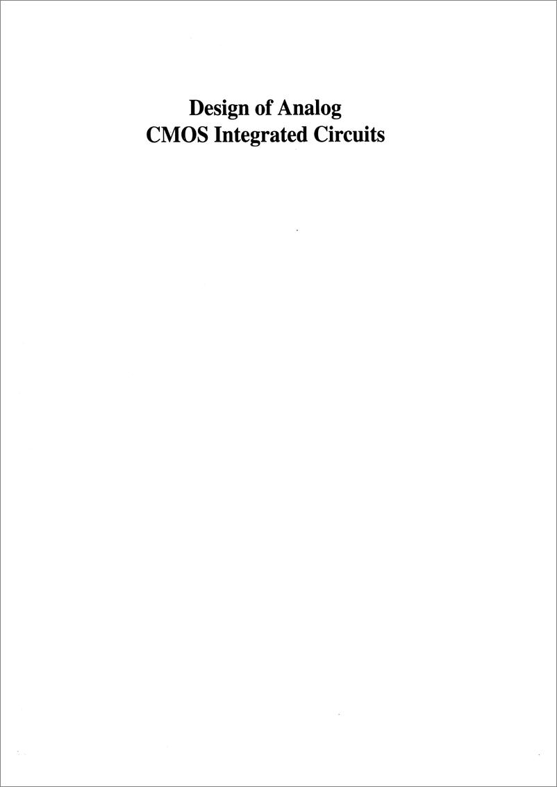 《Design of Analog CMOS Integrated Circuits-Behzad Razavi》 - 第2页预览图