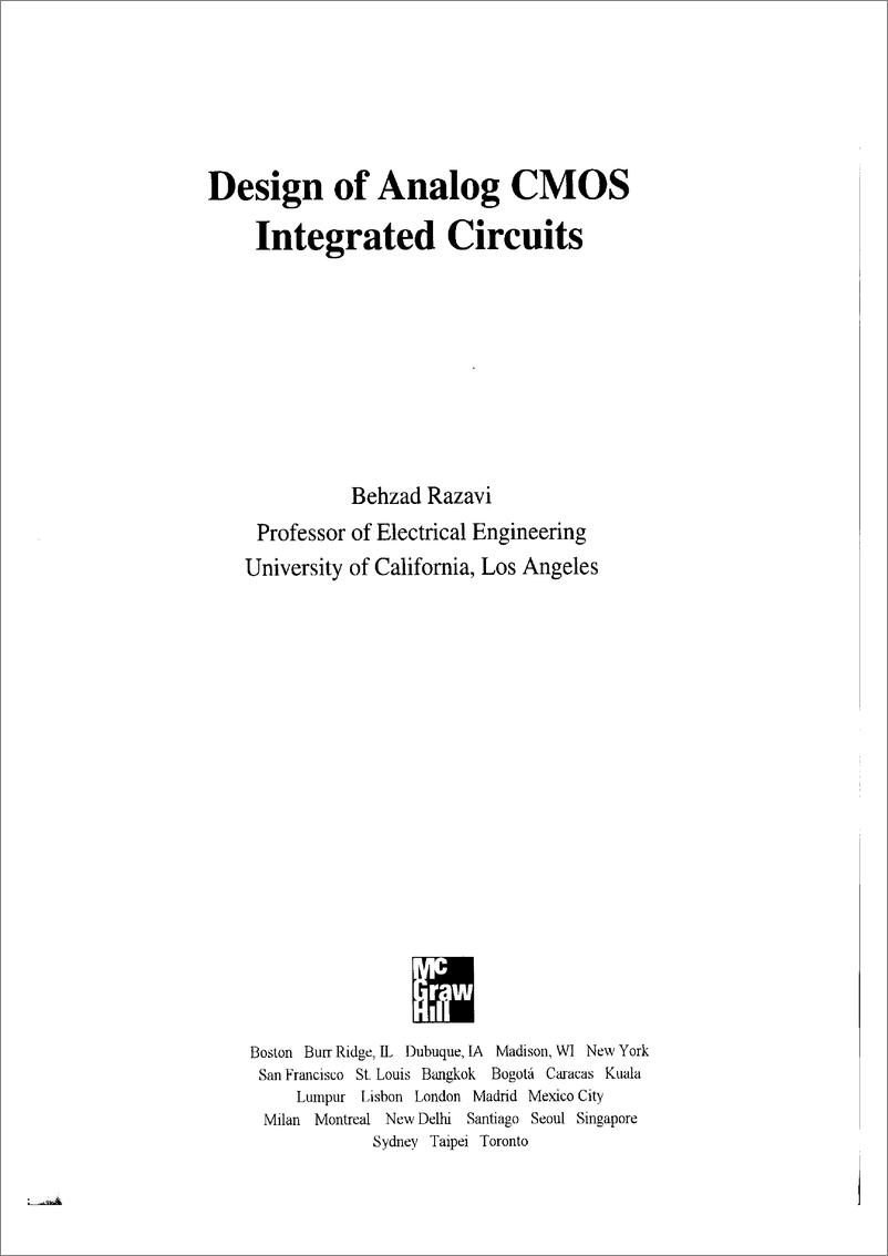 《Design of Analog CMOS Integrated Circuits-Behzad Razavi》 - 第3页预览图