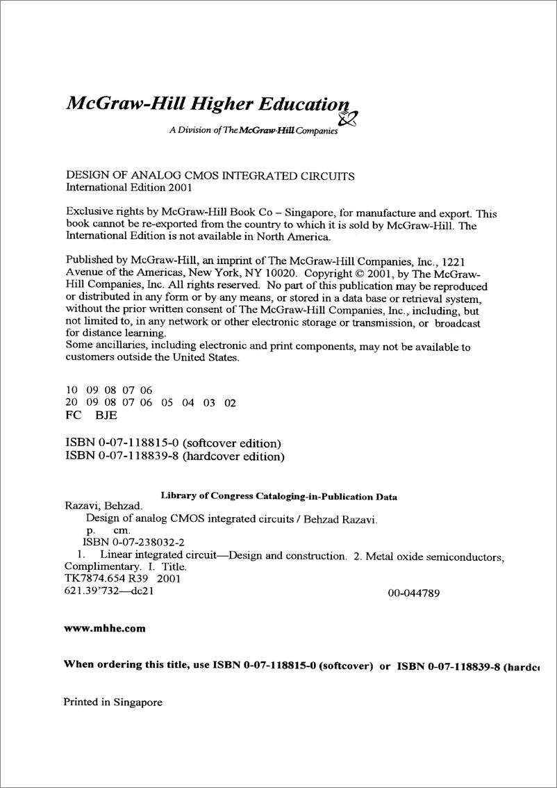 《Design of Analog CMOS Integrated Circuits-Behzad Razavi》 - 第5页预览图