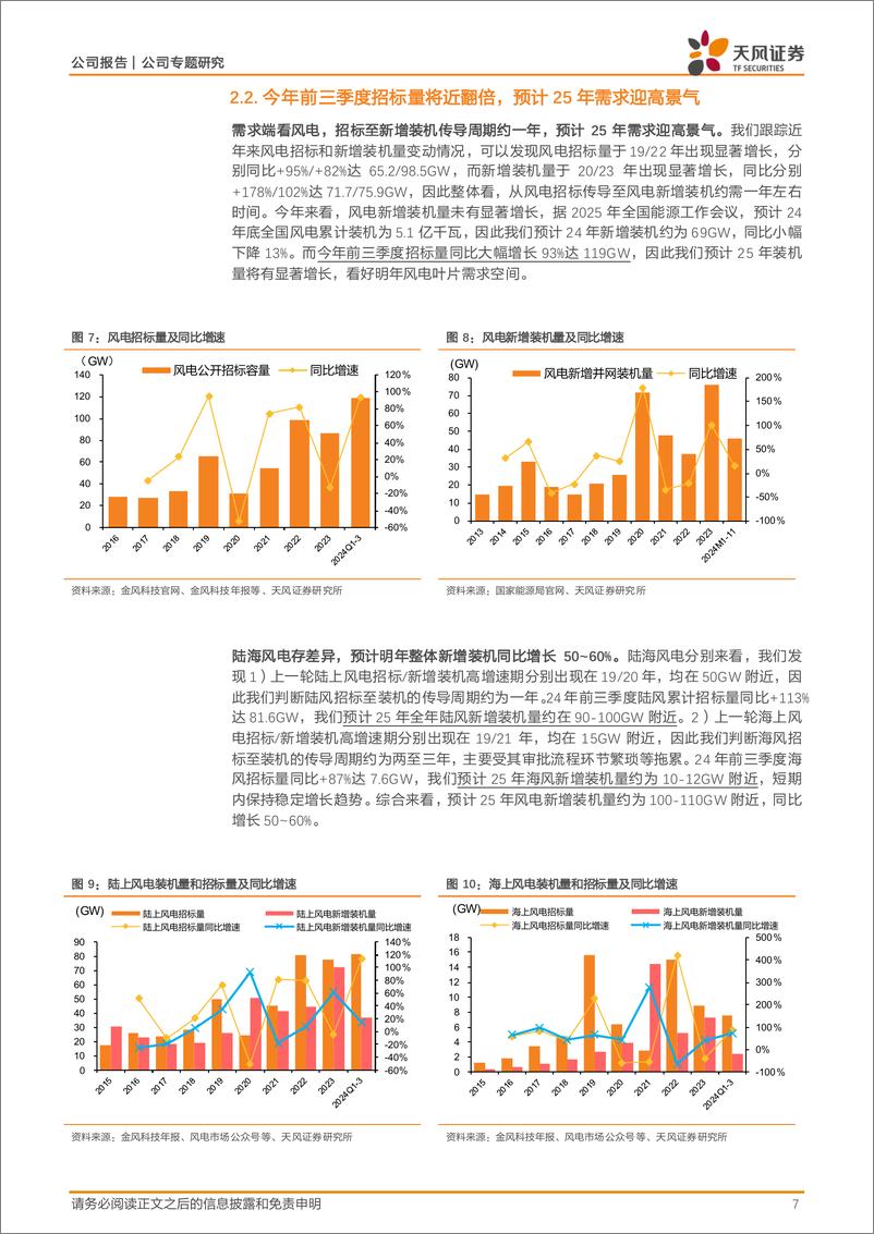 《中材科技(002080)风电叶片需求强景气，看好明年业绩共振向上-250106-天风证券-15页》 - 第7页预览图