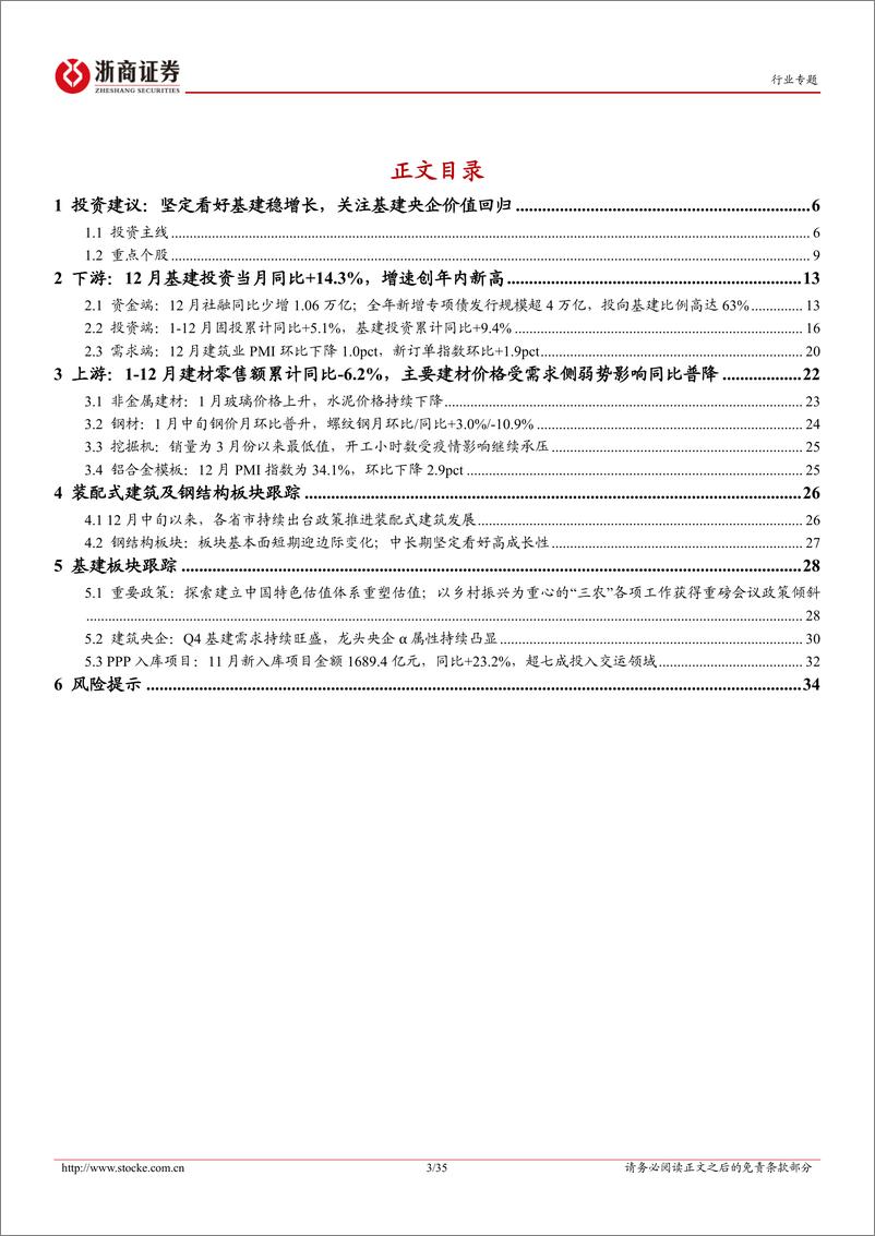 《建筑装饰行业专题报告：基建投资适度超前、新型基建加快布局，“压舱石”助力稳增长-20230120-浙商证券-35页》 - 第4页预览图