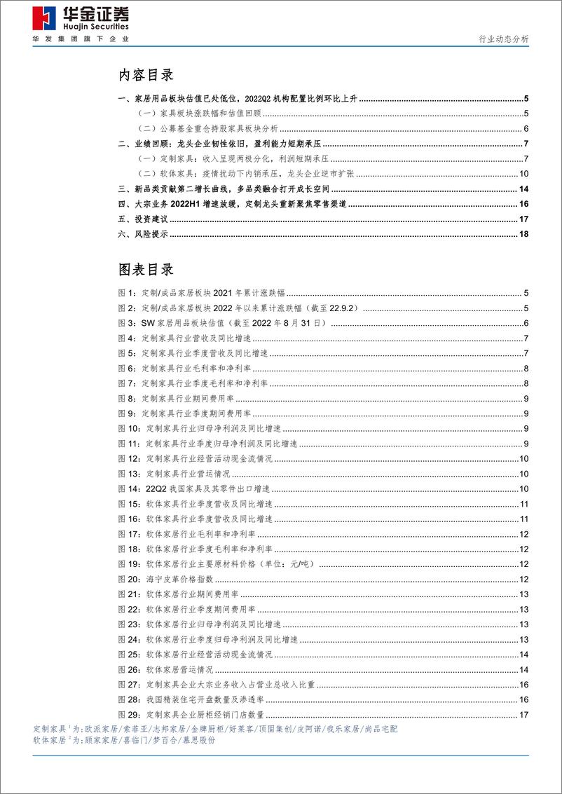 《家居行业2022H1财报综述：龙头零售业务韧性尽显，短期盈利能力受疫情干扰-20220907-华金证券-20页》 - 第4页预览图