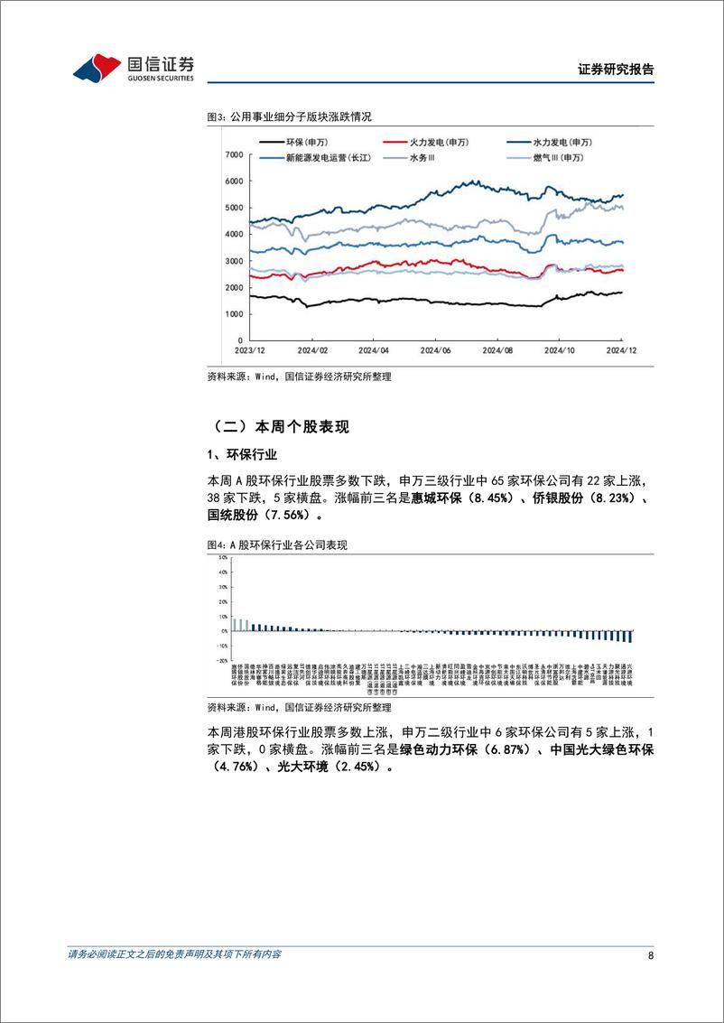 《公用环保行业202412第3期：多省开展2025年电力市场交易工作，长江电力发布2024年中期分红规划-241216-国信证券-27页》 - 第8页预览图