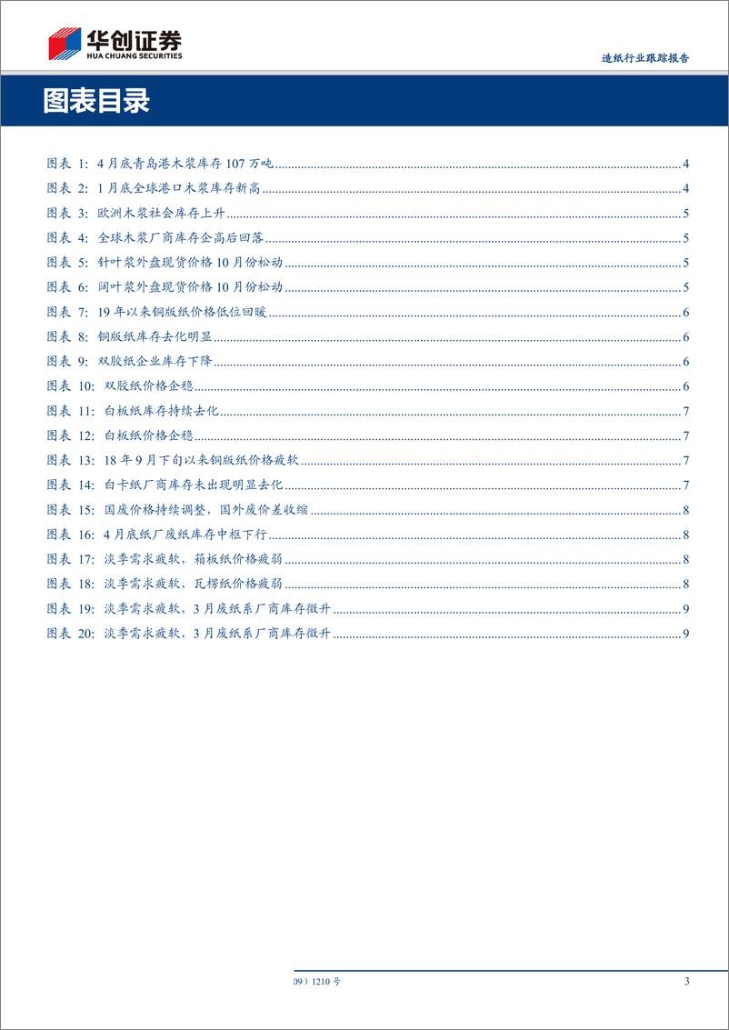 《造纸行业跟踪报告：4月份造纸产业链库存数据出炉，国内港口库存高位回落，废纸系原纸库存大幅提升-20190515-华创证券-11页》 - 第4页预览图