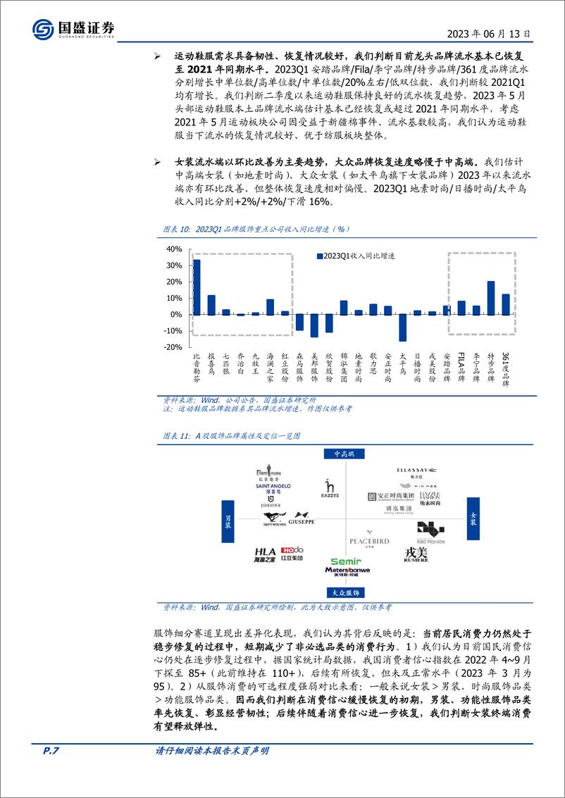 《纺织服饰行业2023年中期策略：品牌复苏，赛道分化-20230613-国盛证券-32页》 - 第8页预览图