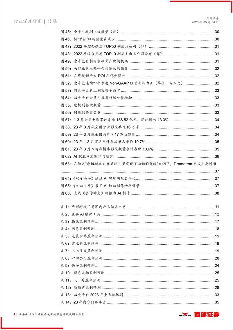 《20230504-西部证券-传媒行业2023年中期策略报告：AIGC提质增效，传媒行业应用前景广阔》 - 第4页预览图