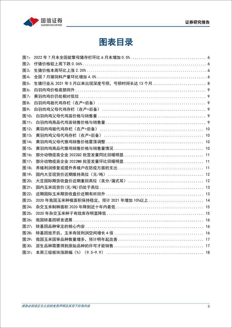 《农林牧渔行业农产品研究跟踪系列报告（45）：本周全国外三元生猪均价跌幅为2.20%，全国仔猪均价跌幅为0.06%-20220913-国信证券-21页》 - 第4页预览图