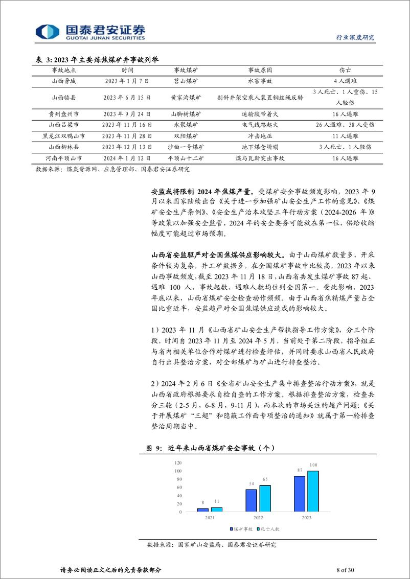 《炼焦煤行业深度之一：焦煤价格或已见底，存在反转可能》 - 第8页预览图