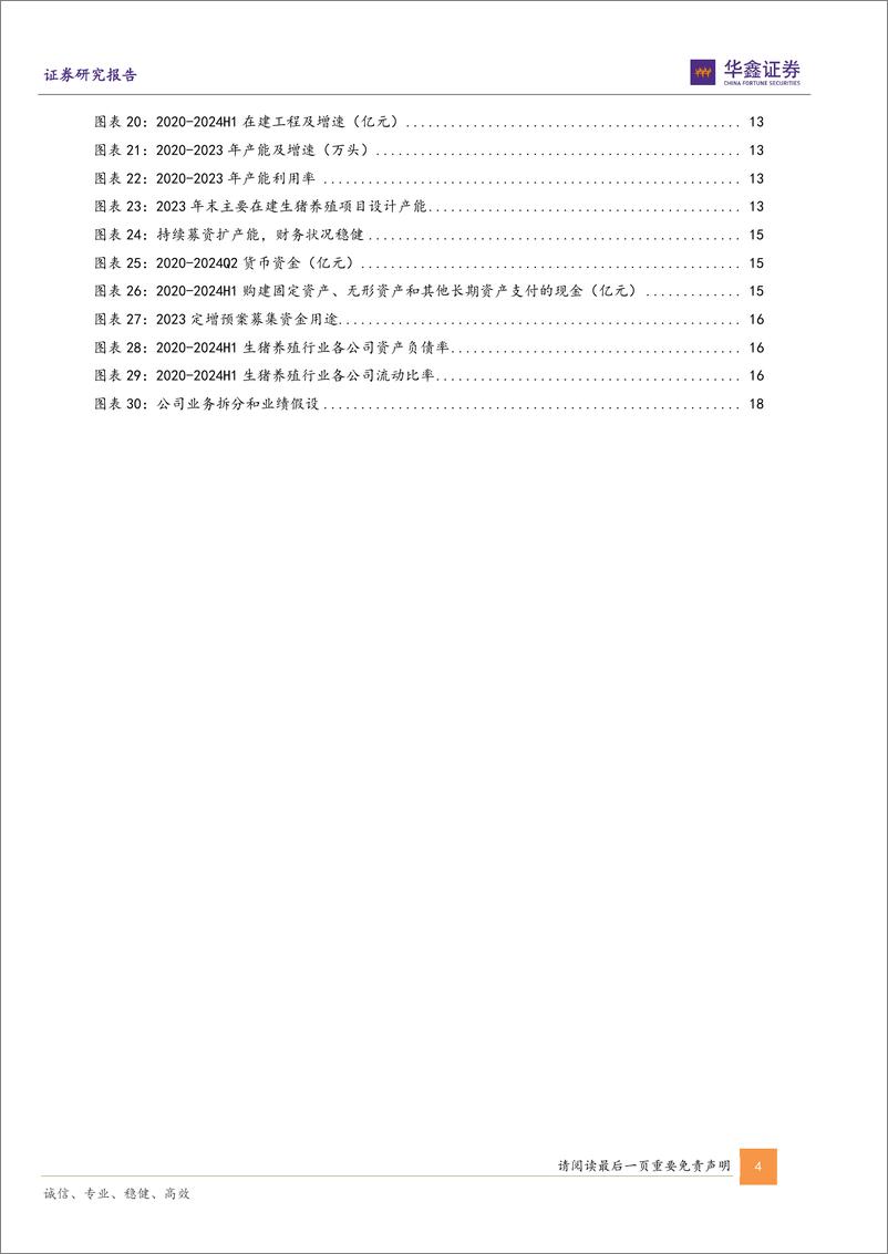 《巨星农牧(603477)公司深度报告：成本%2b资金双优势引领，未来出栏高增可期-241001-华鑫证券-22页》 - 第4页预览图