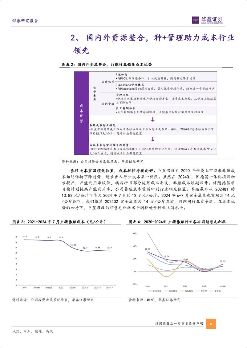 《巨星农牧(603477)公司深度报告：成本%2b资金双优势引领，未来出栏高增可期-241001-华鑫证券-22页》 - 第6页预览图