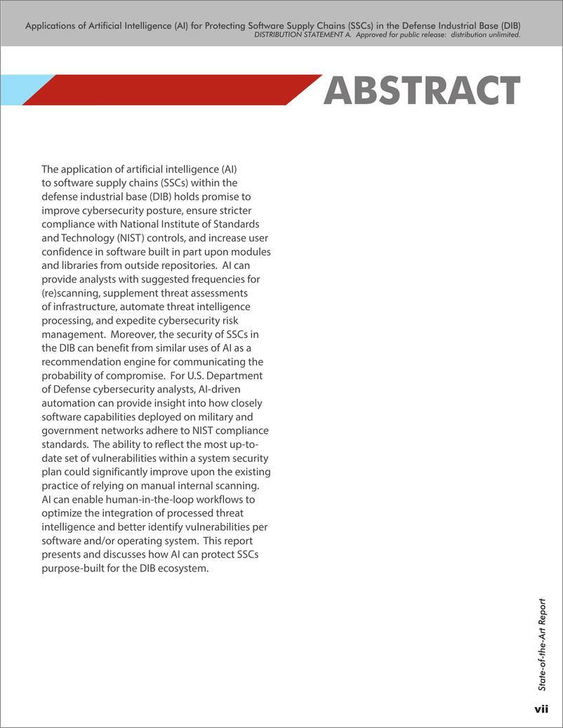 《CSIAC：2024人工智能在保护美国国防工业基础软件供应链中的应用报告（英文版）》 - 第7页预览图