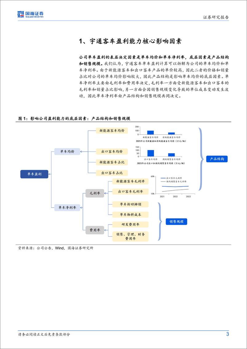 《宇通客车(600066)公司动态研究：宇通客车单车盈利复盘与展望-240709-国海证券-10页》 - 第3页预览图