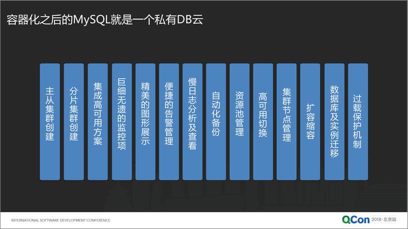 Qcon北京2018--《MySQL的Docker容器化大规模实践》--王晓波 - 第7页预览图