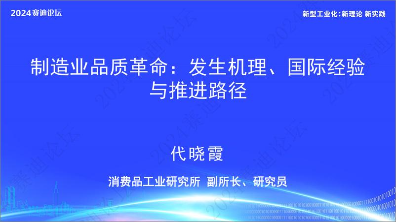 《制造业品质革命：发生机理、国际经验与推进路径-19页》 - 第1页预览图