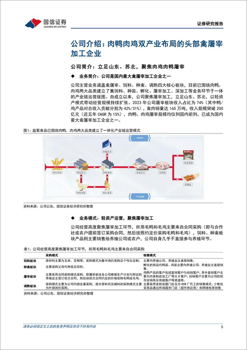 《益客食品(301116)肉鸭肉鸡双产业链布局的禽屠宰加工企业-240703-国信证券-31页》 - 第5页预览图