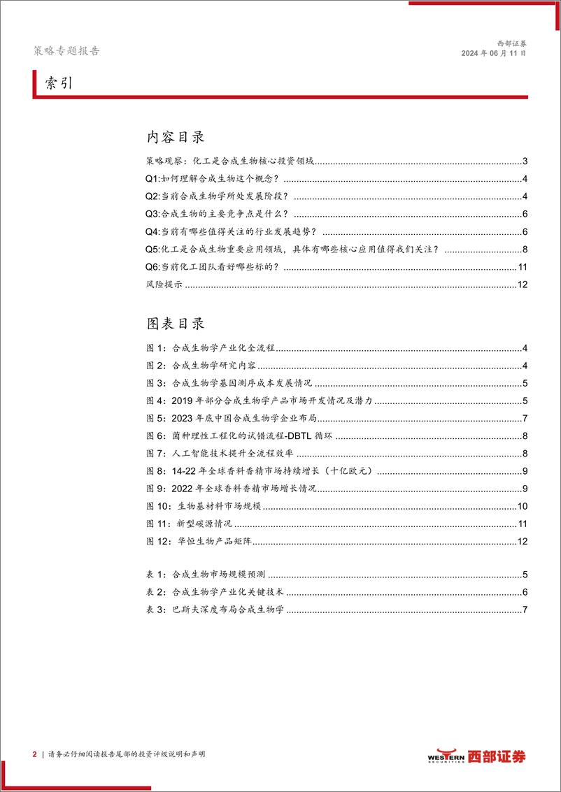 《合成生物·策略对话行业系列(一)-策略对话化工：合成生物步入“1-n”新阶段，看好生物基材料-240611-西部证券-13页》 - 第2页预览图