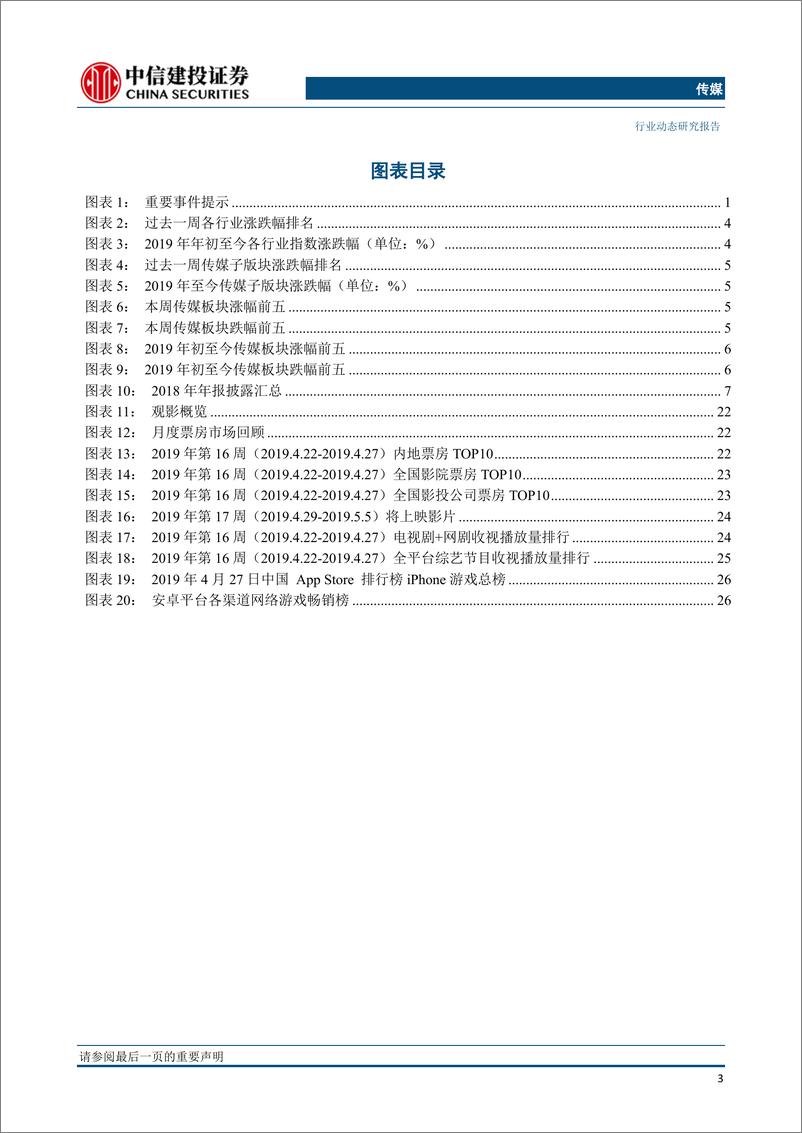 《传媒行业：关注大众阅读及游戏板块，财报密集披露期聚焦绩优与估值优势个股-20190428-中信建投-30页》 - 第5页预览图