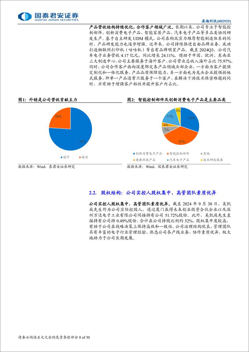 《盈趣科技(002925)公司首次覆盖：UDM构建核心优势，新业务放量可期-241213-国泰君安-30页》 - 第8页预览图