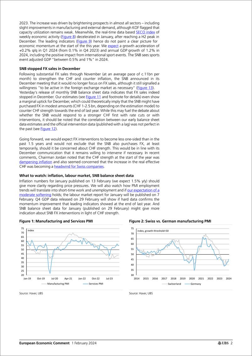 《UBS Economics-European Economic CommentSwitzerland PMI recovery stalls,...-106273332》 - 第2页预览图