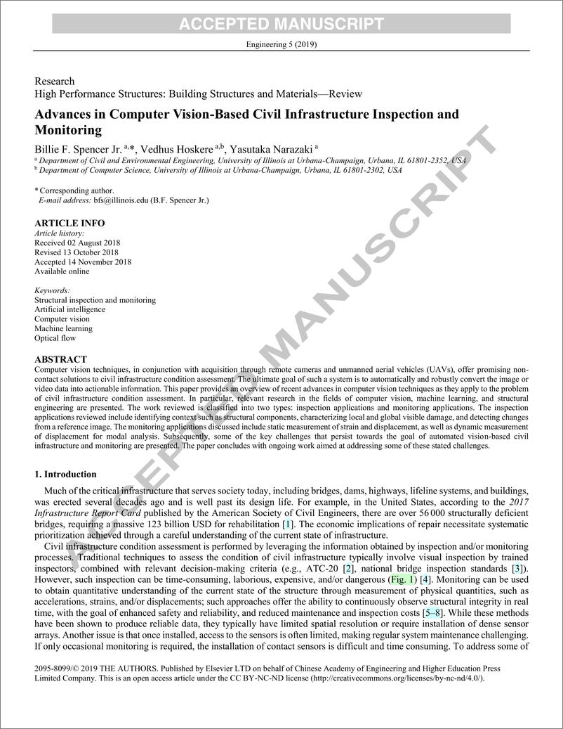《基于计算机视觉的民用基础设施监测研究进展（英文）-2019.3-37页》 - 第3页预览图