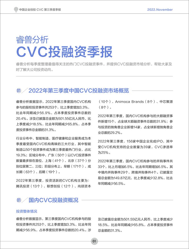 《创业邦-2022Q3中国企业创投CVC季报-15页》 - 第3页预览图