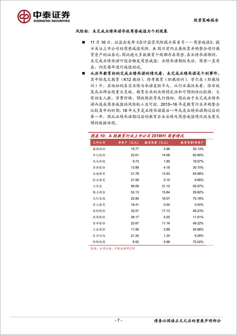 《教育行业2019投资策略：吹尽狂沙始到金-20190102-中泰证券-20页》 - 第8页预览图