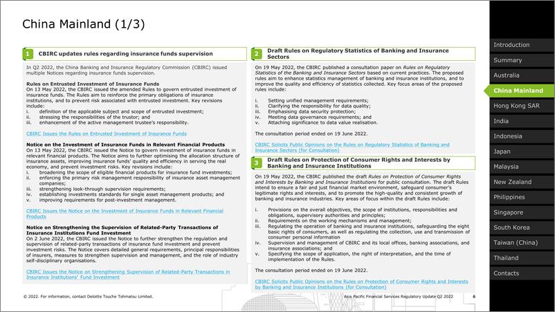 《2022年第二季度 亚太地区金融服务监管政策更新（英）-28页》 - 第6页预览图