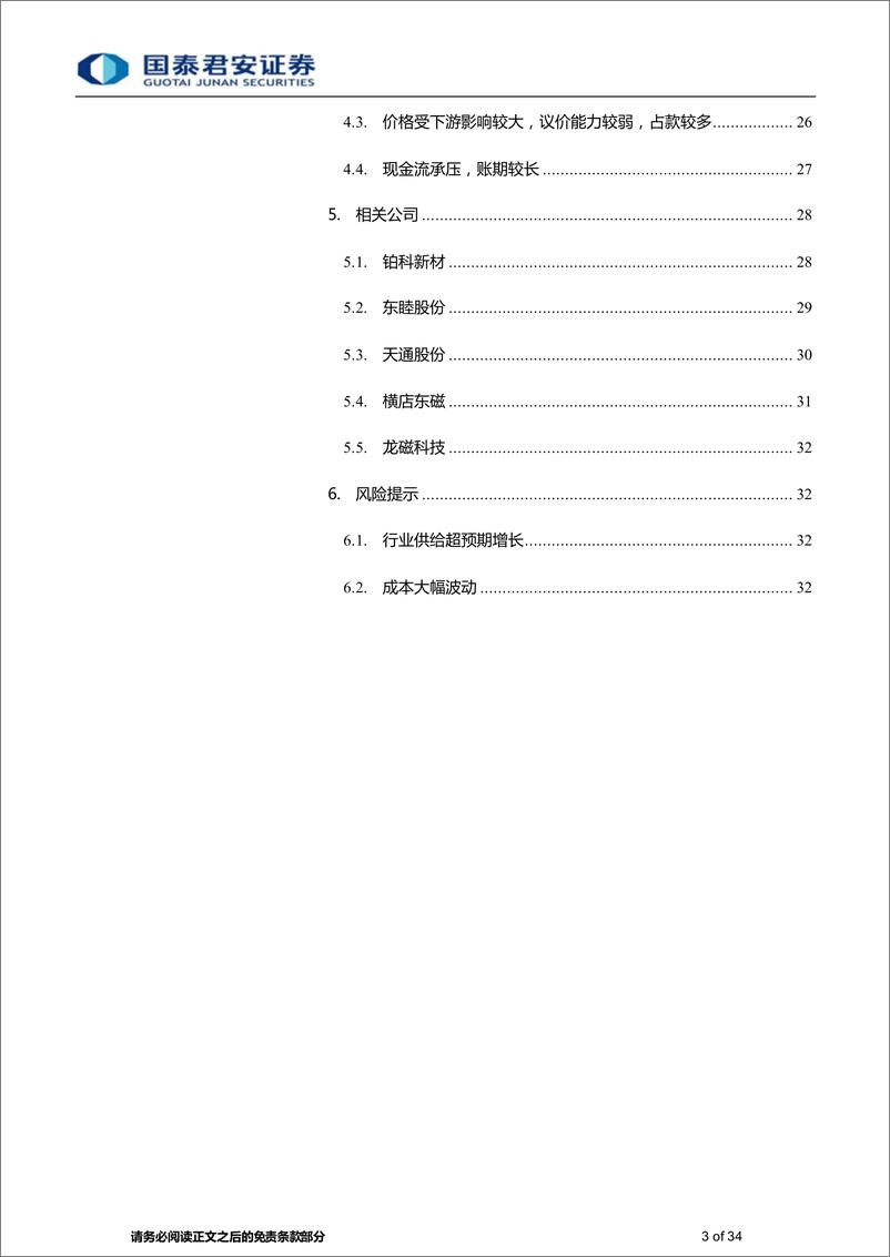 《金属软磁粉行业研究报告：应用边界不断拓展，行业空间广阔-20230310-国泰君安-34页》 - 第4页预览图